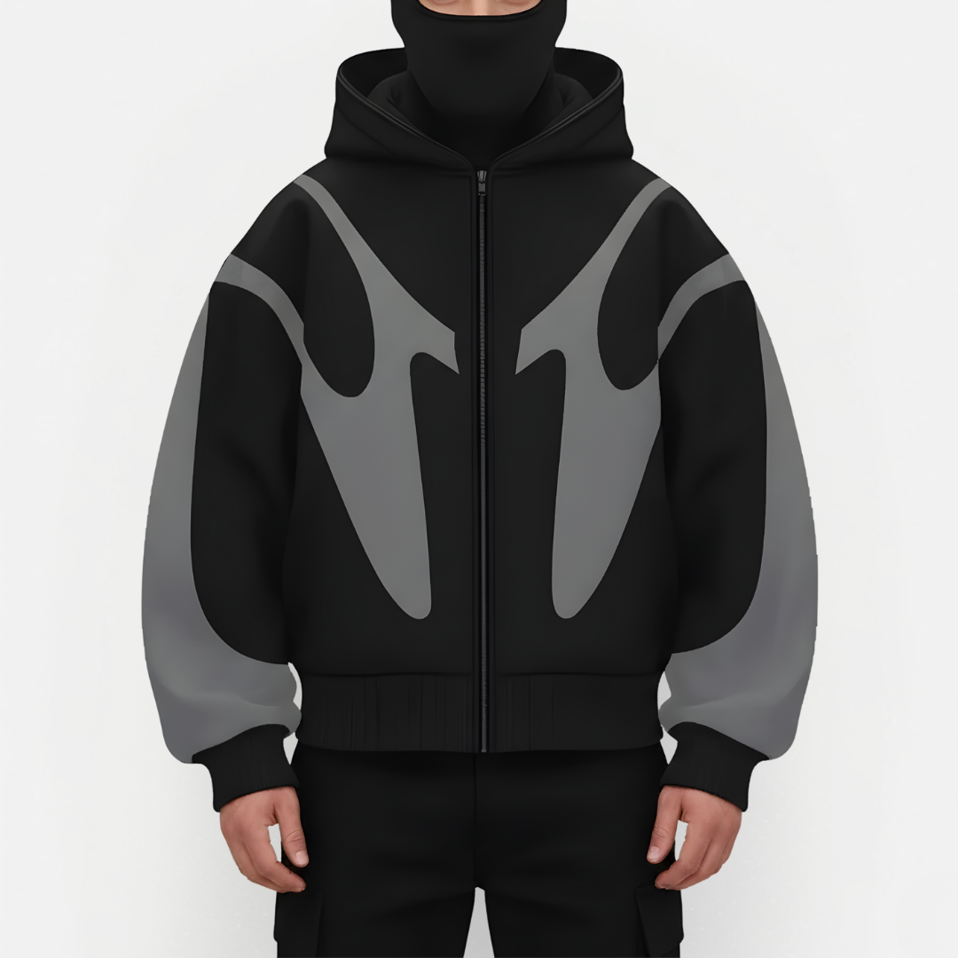 Męska wszechstronna bluza z kapturem i wbudowaną kominiarką