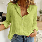Signe – Elegant Women's Linen Casual Blouse