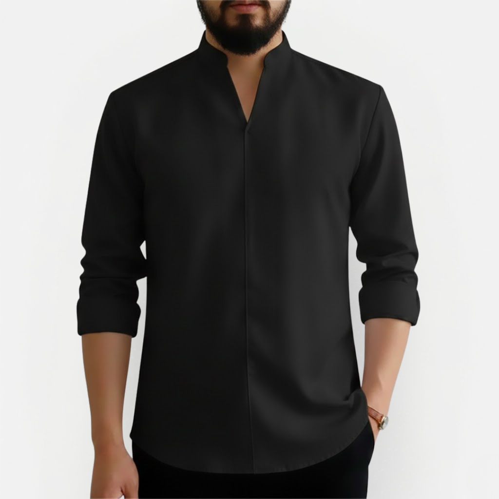 Męska stylowa koszula z dekoltem V