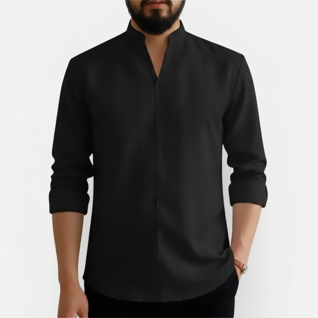 Męska stylowa koszula z dekoltem V