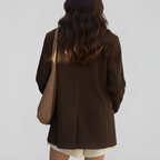 Women's Fall Jacket in Suede Style