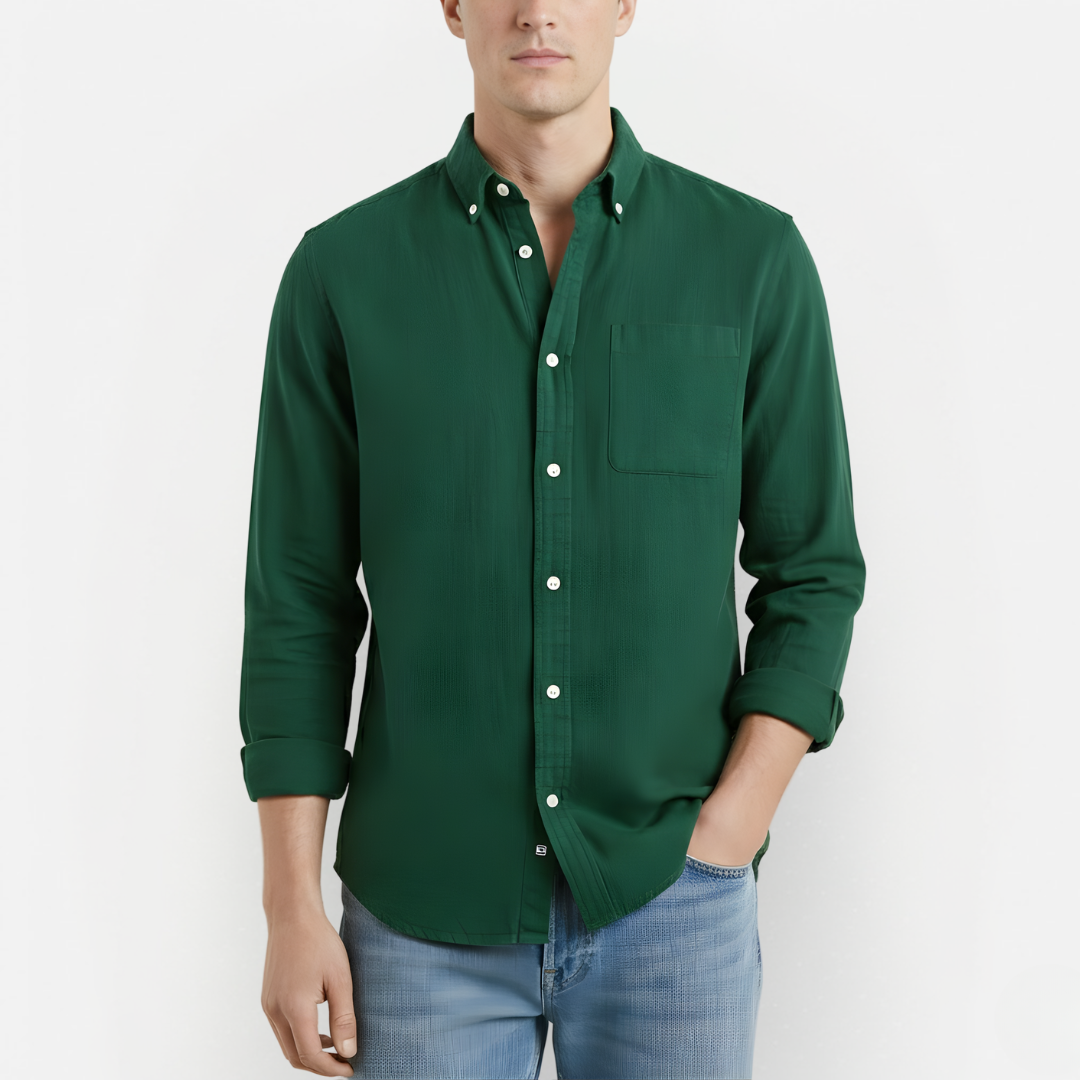 Męska koszula vintage z długim rękawem