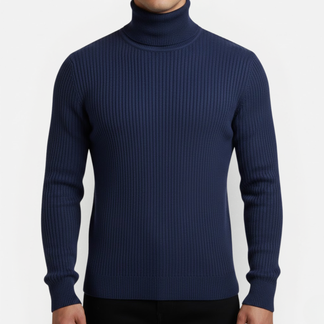 Męski luksusowy sweter z golfem