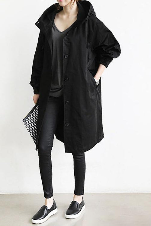 Marielle - Women's Mid-Length Casual Hooded Jacket