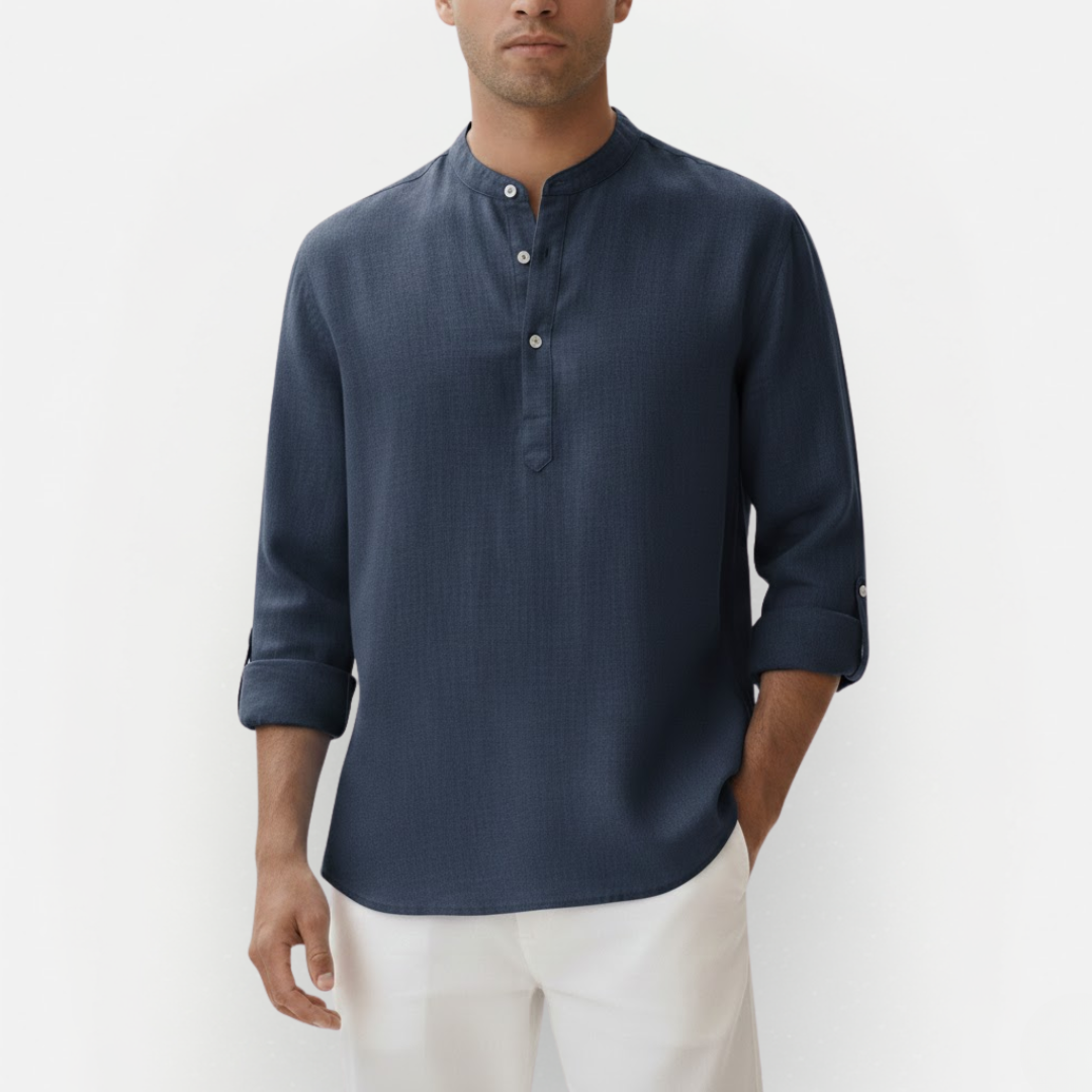 Męska przewiewna koszula lniana