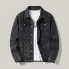 Kurtka jeansowa męska slim fit – denim bawełniany — Czarny