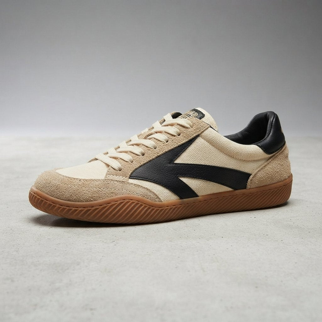 Sneakersy retro z zamszu bydlęcego, podeszwa EVA — 39