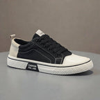 Trampki canvas męskie oddychające, rozmiary EU 38–46 — Czarny