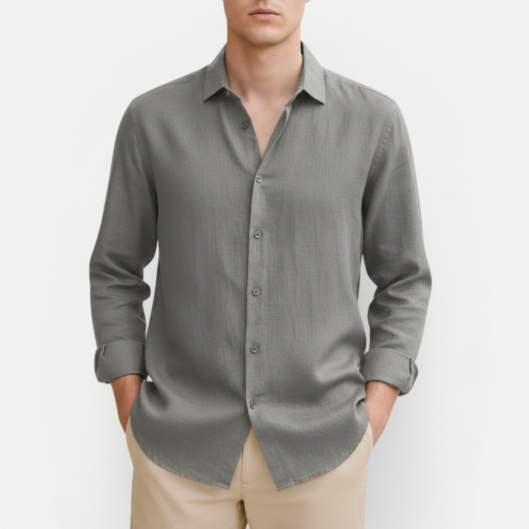 Męska klasyczna koszula lniana
