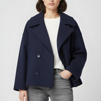 Women's Classic Short Double-Breasted Blazer