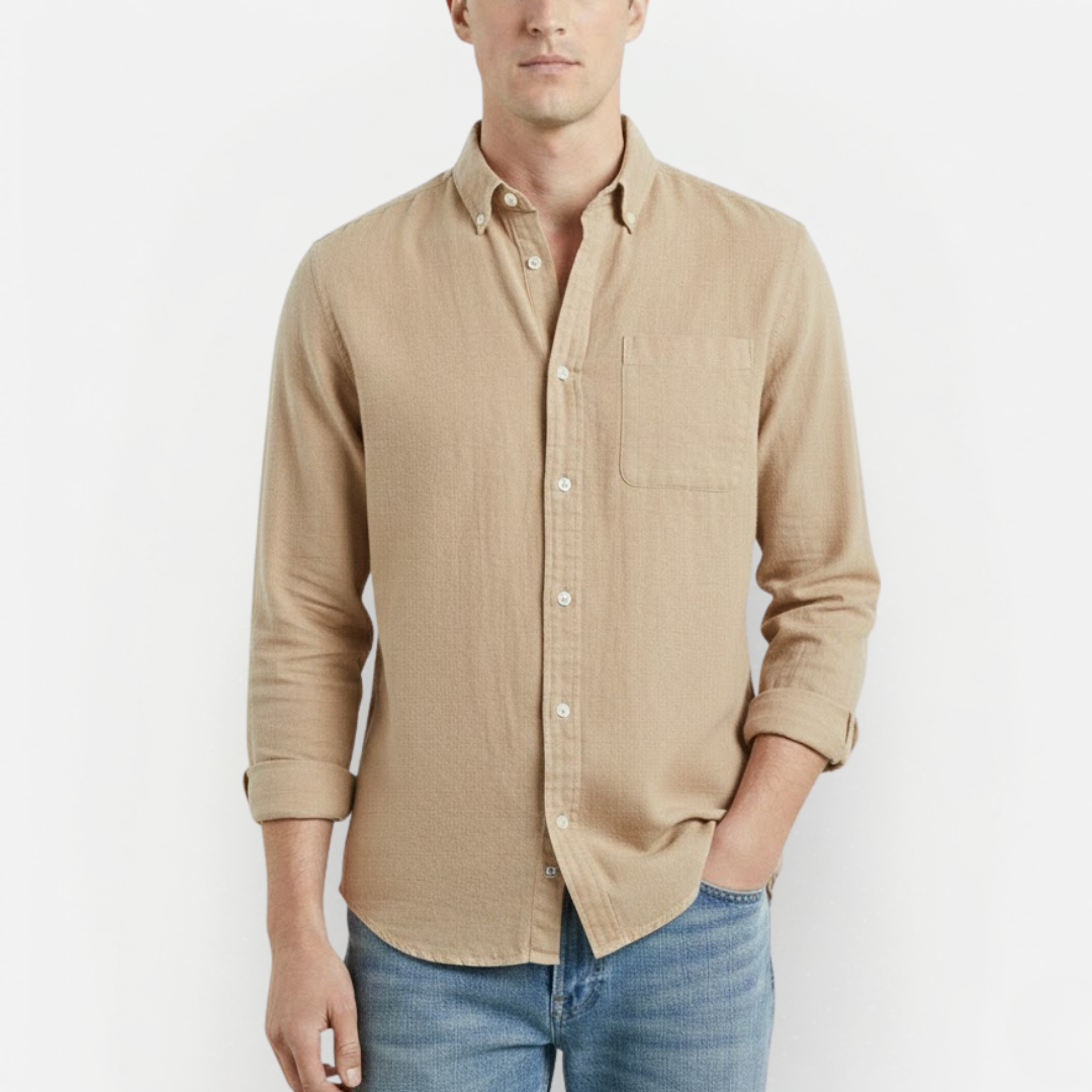 Męska koszula vintage z długim rękawem