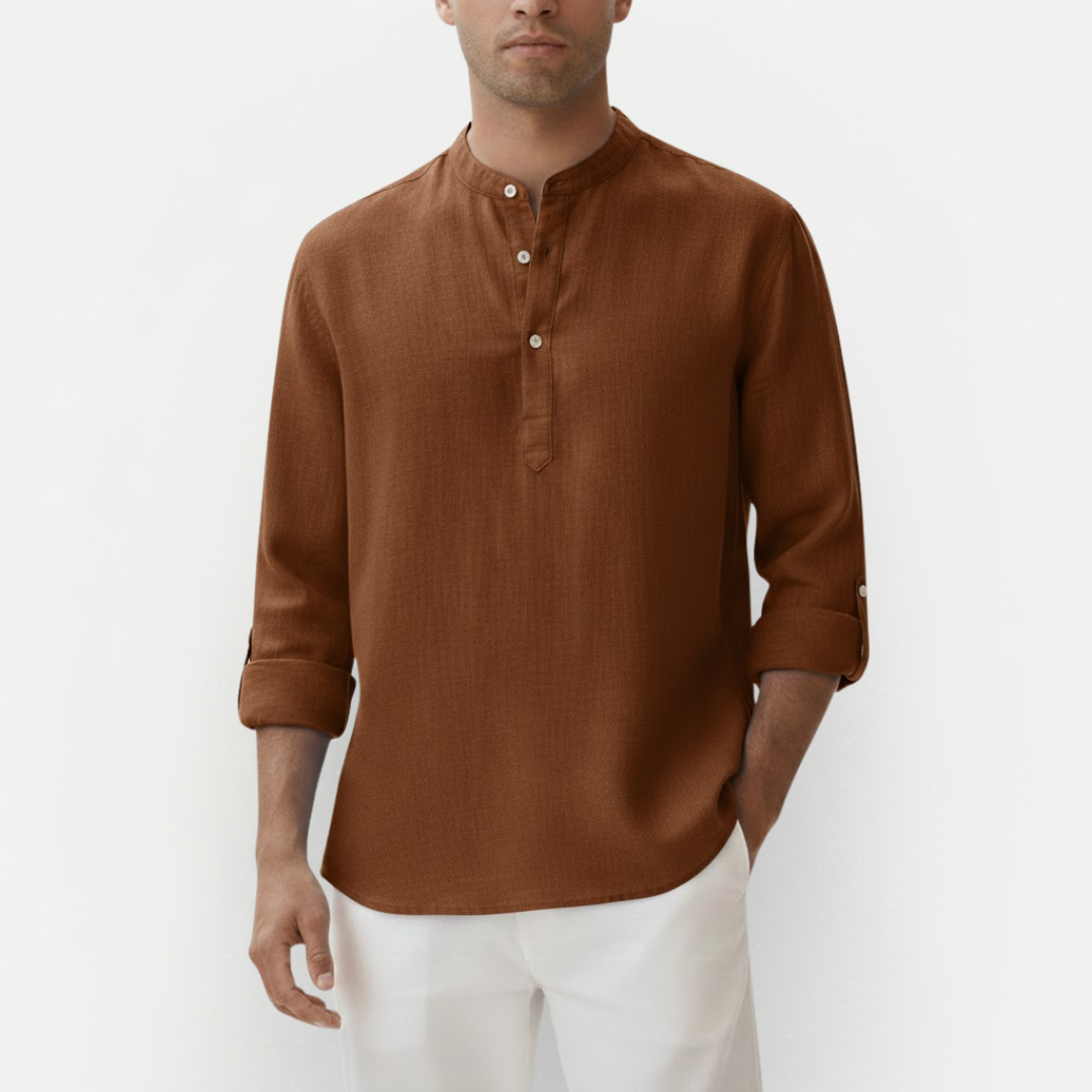 Męska przewiewna koszula lniana