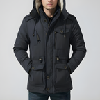 Warm Men's Winter Coat with Fur Lining
