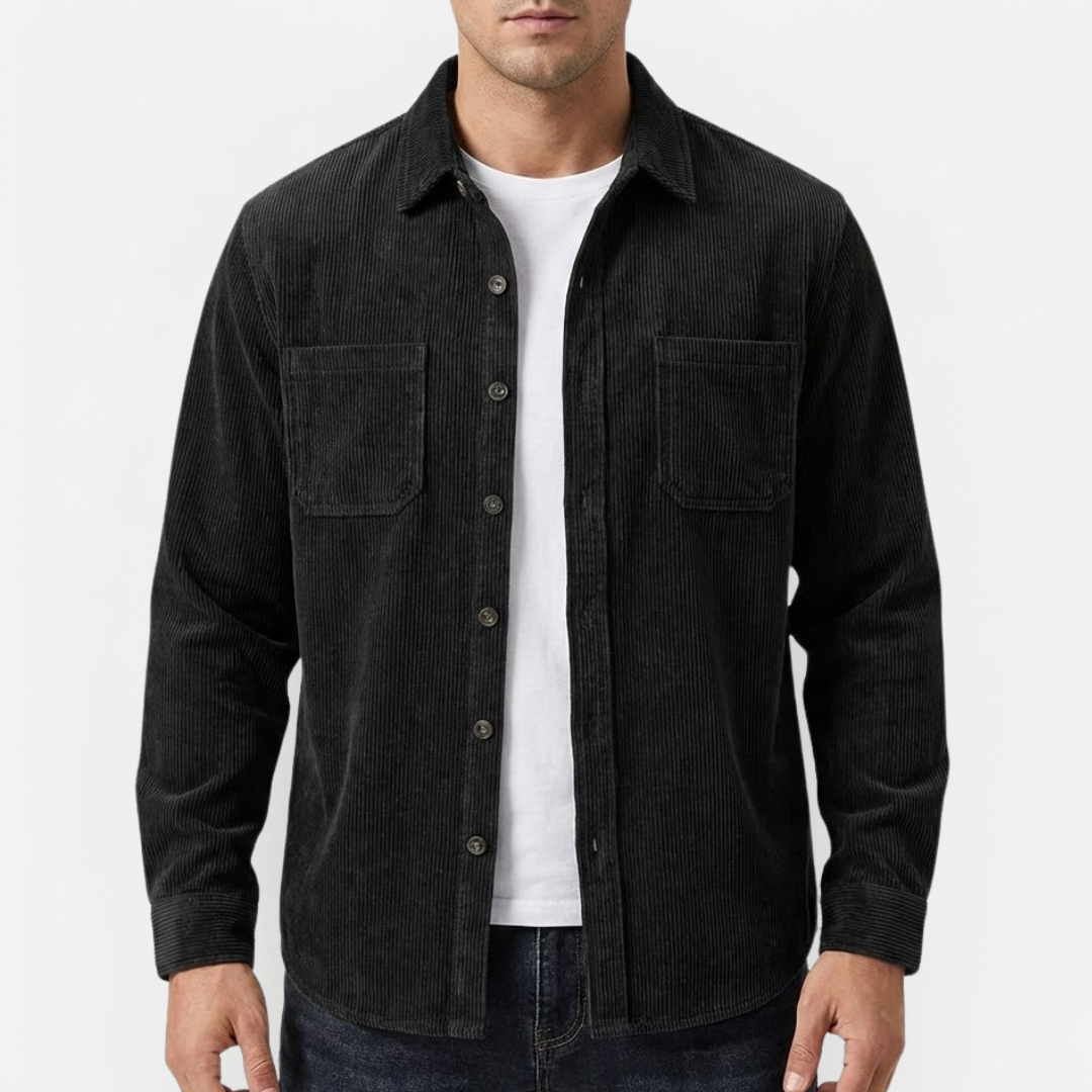 Męska modna koszula sztruksowa