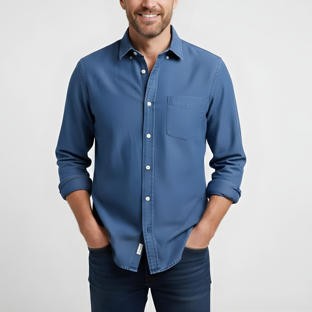 Męska Klasyczna Koszula na Guziki