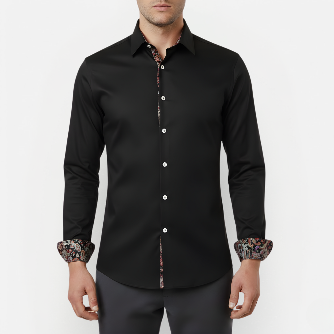 Męska stylowa koszula z akcentem paisley