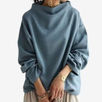 Nina – Damski Sweter Oversized Casual z Długim Rękawem i Golfem