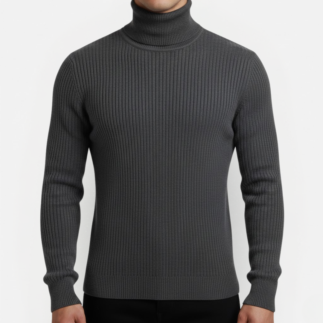 Męski luksusowy sweter z golfem