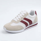 Damskie sneakersy na sznurówki z siateczką low-top — Fioletowy