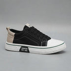 Sneakersy canvas męskie oddychające, rozmiary EU 38–46 — Czarny