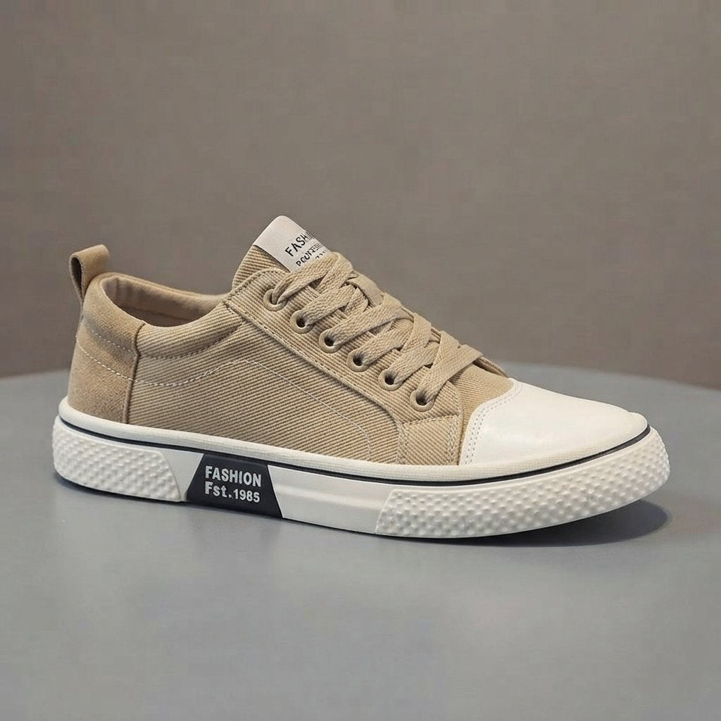 Trampki canvas męskie oddychające, rozmiary EU 38–46 — Khaki