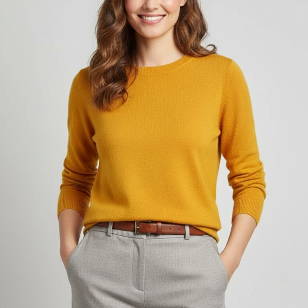 Damski sweter z mieszanki wełny i kaszmiru