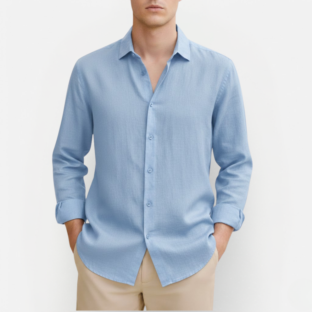 Męska klasyczna koszula lniana