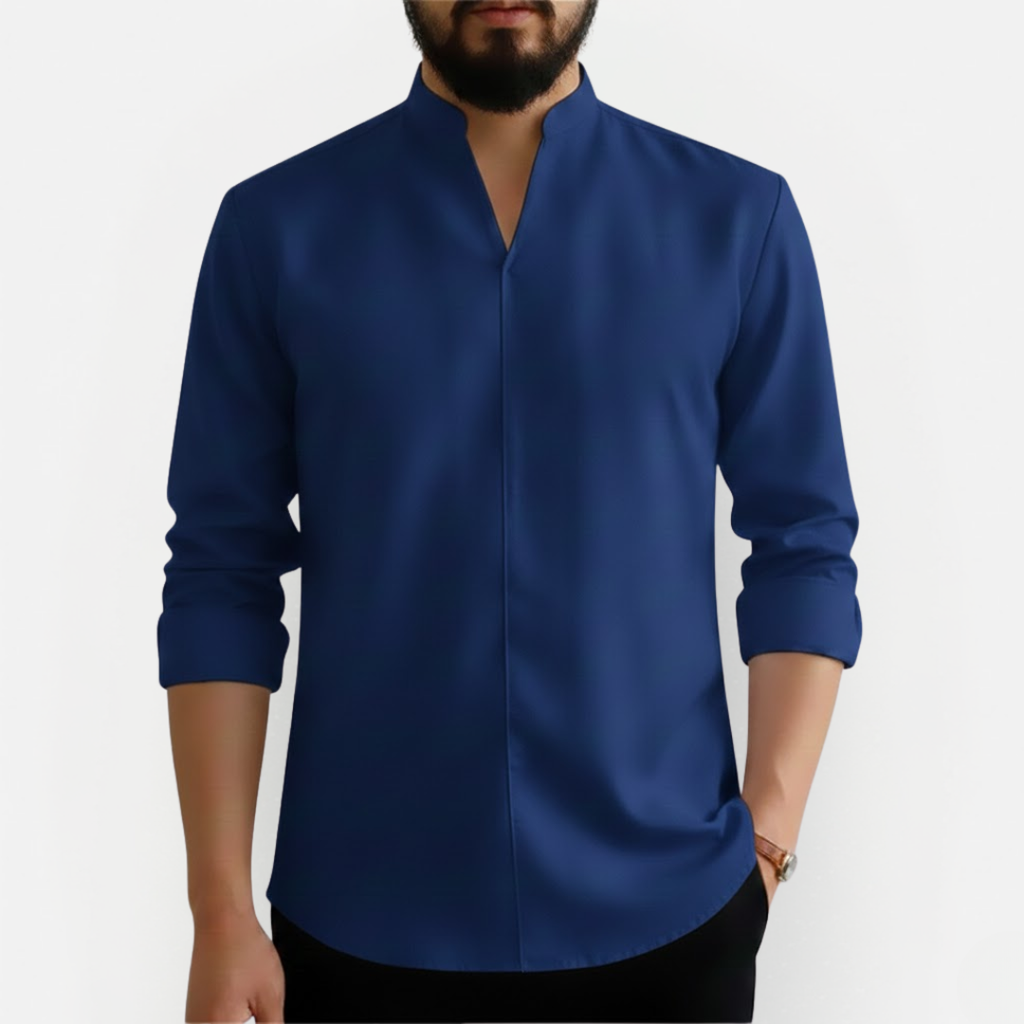 Męska stylowa koszula z dekoltem V