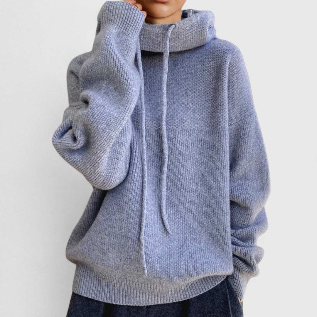 Damski Przytulny Sweter z Kapturem