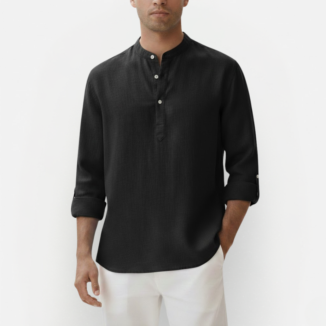 Męska przewiewna koszula lniana