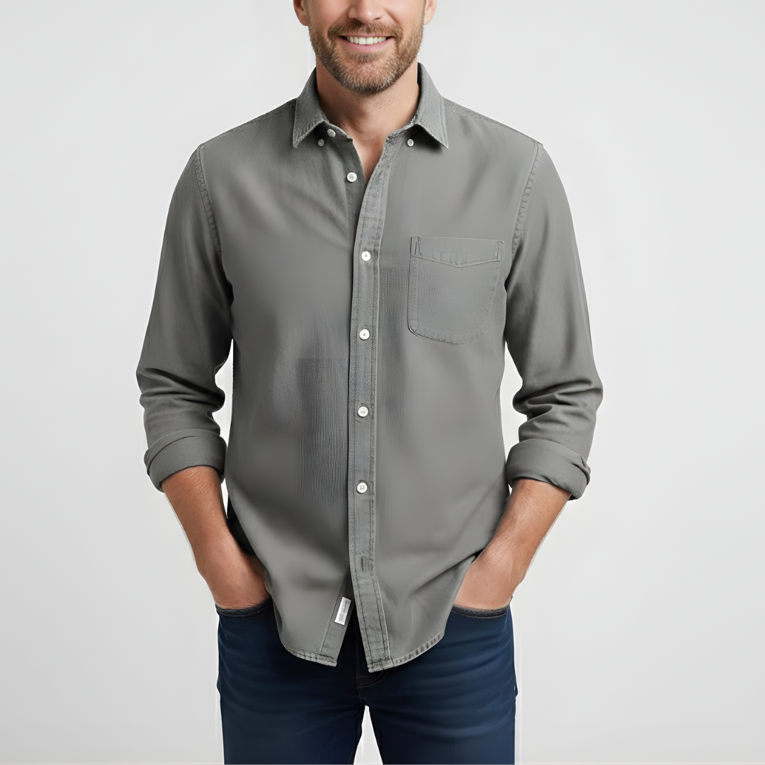 Męska Klasyczna Koszula na Guziki