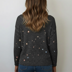 Women's Shiny V-Neck Sweater