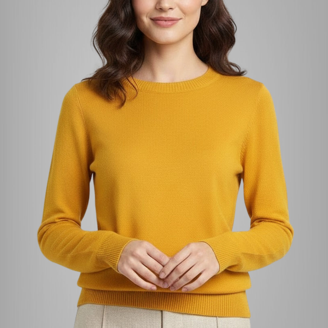 Damski uniwersalny sweter z klasycznym dekoltem