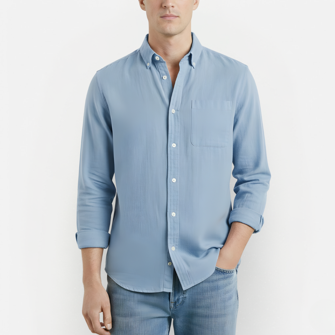 Męska koszula vintage z długim rękawem