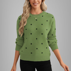 Women's Elegant Polka Dot Sweater