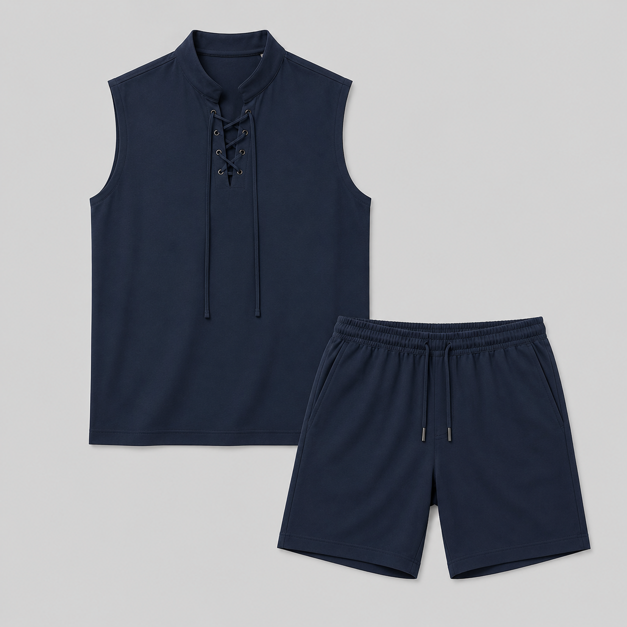 Dawid – Męski Letni Bezrękawnik z Krótkimi Spodniami Casual