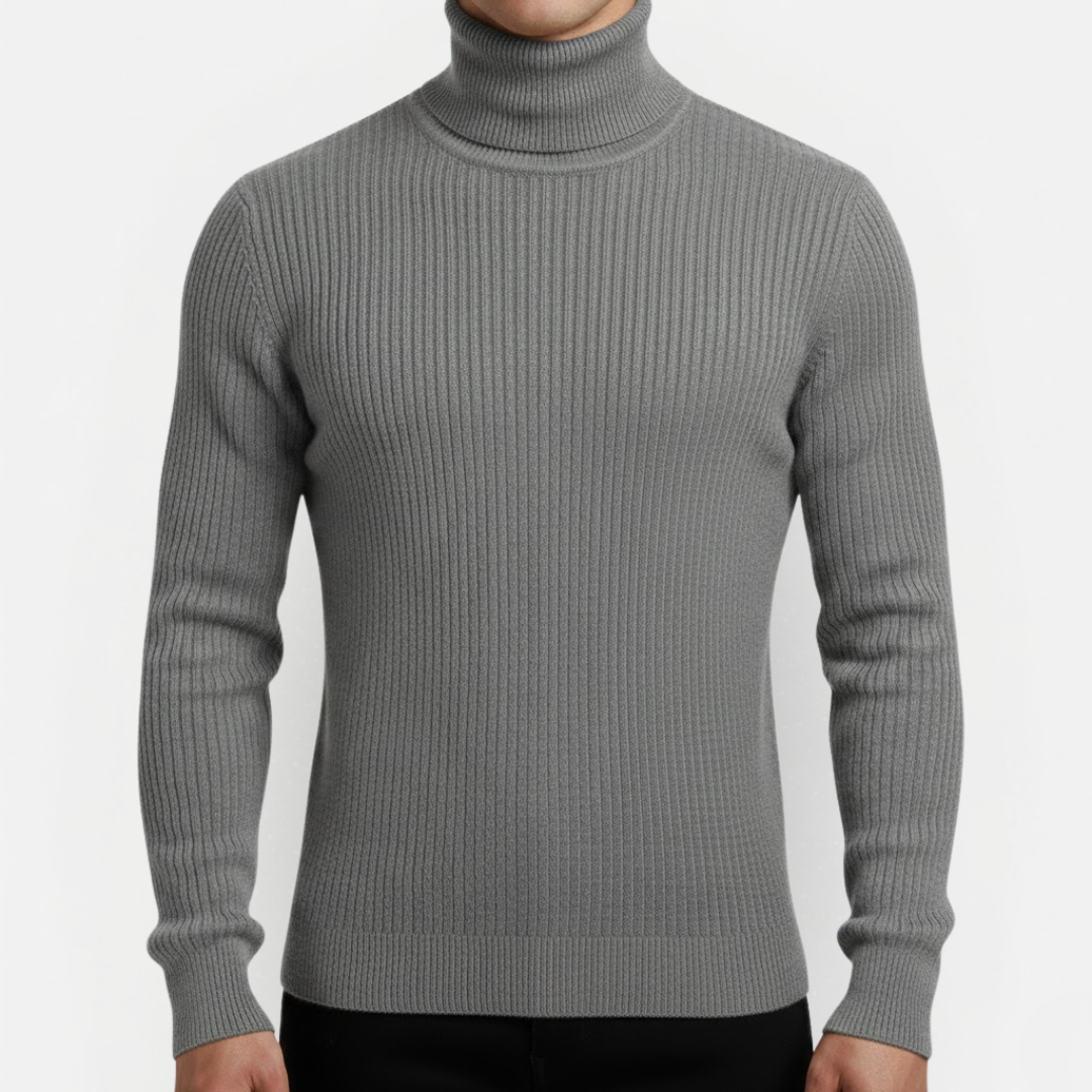 Męski luksusowy sweter z golfem