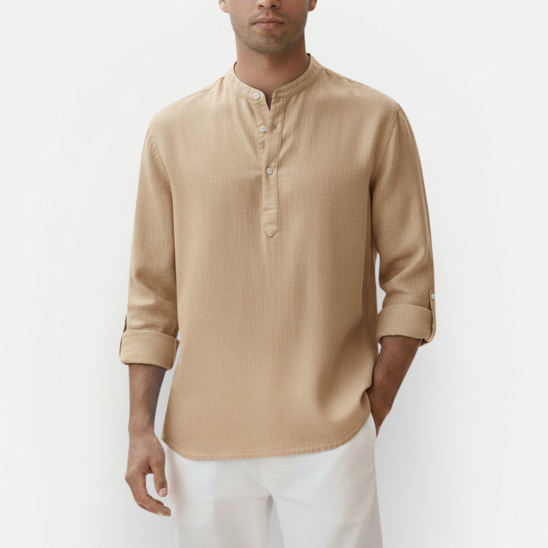 Męska przewiewna koszula lniana