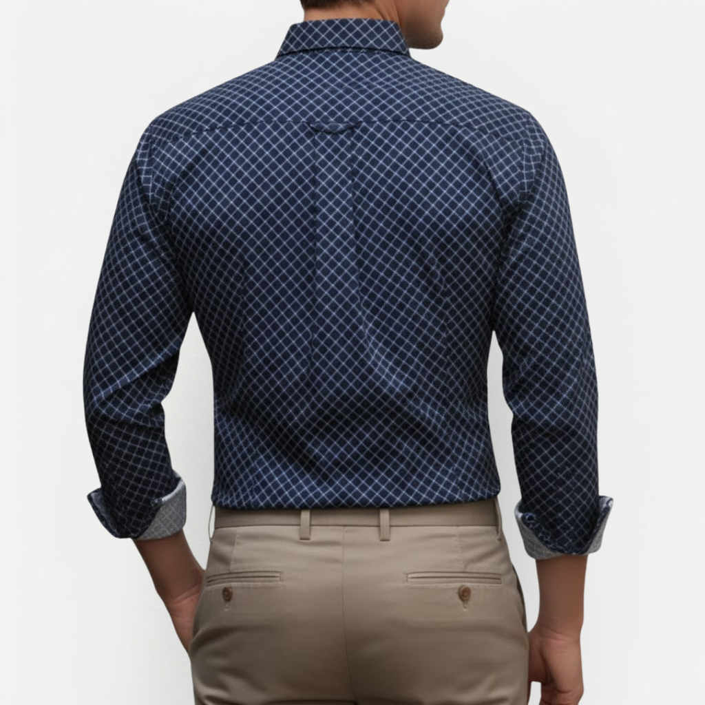 Męska elegancka koszula slim fit w kratę