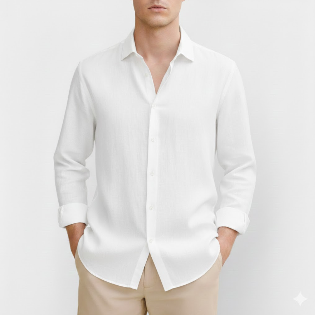 Męska klasyczna koszula lniana