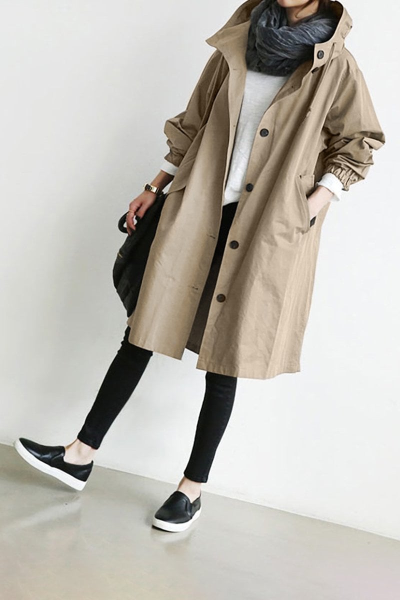Marielle - Women's Mid-Length Casual Hooded Jacket