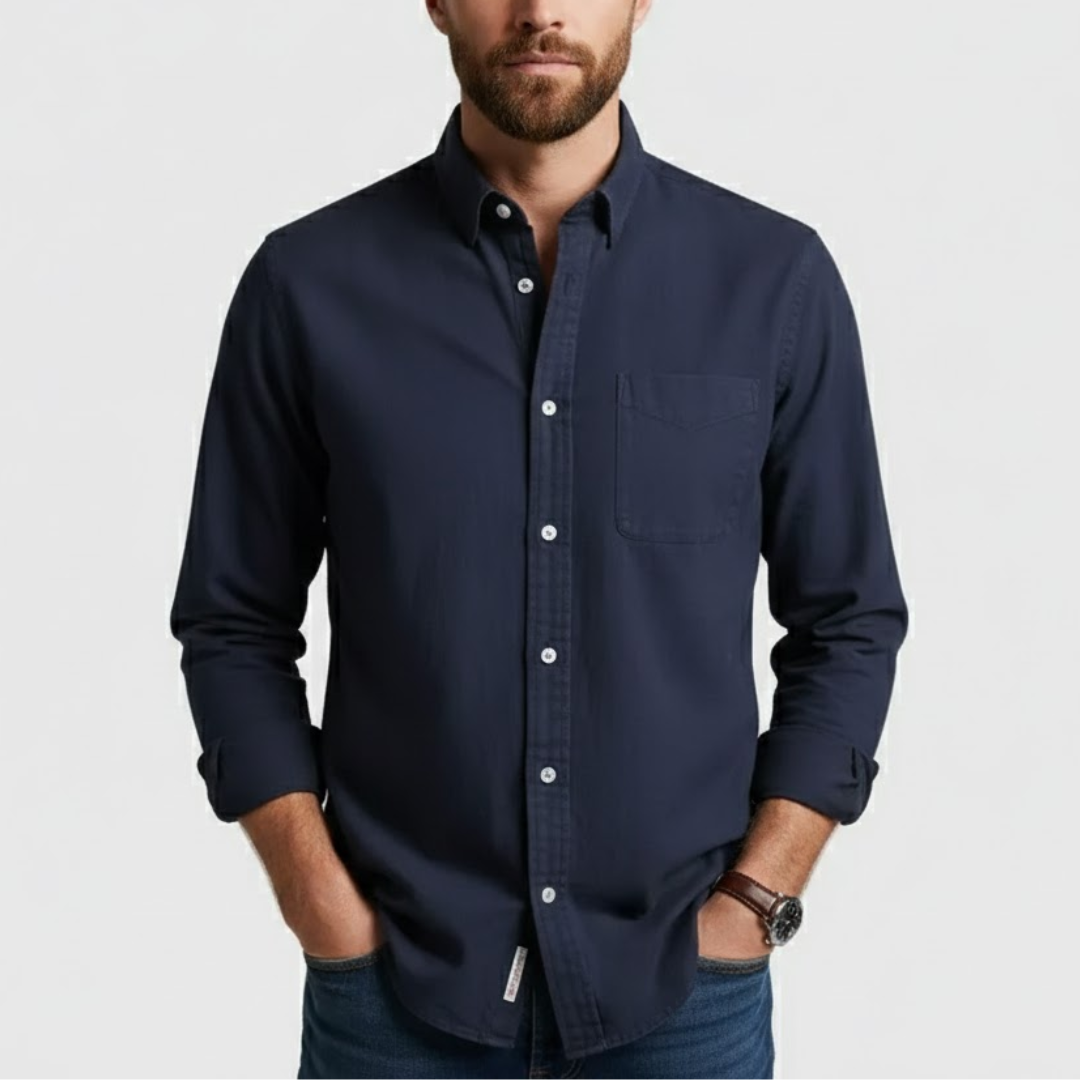 Męska Klasyczna Koszula na Guziki