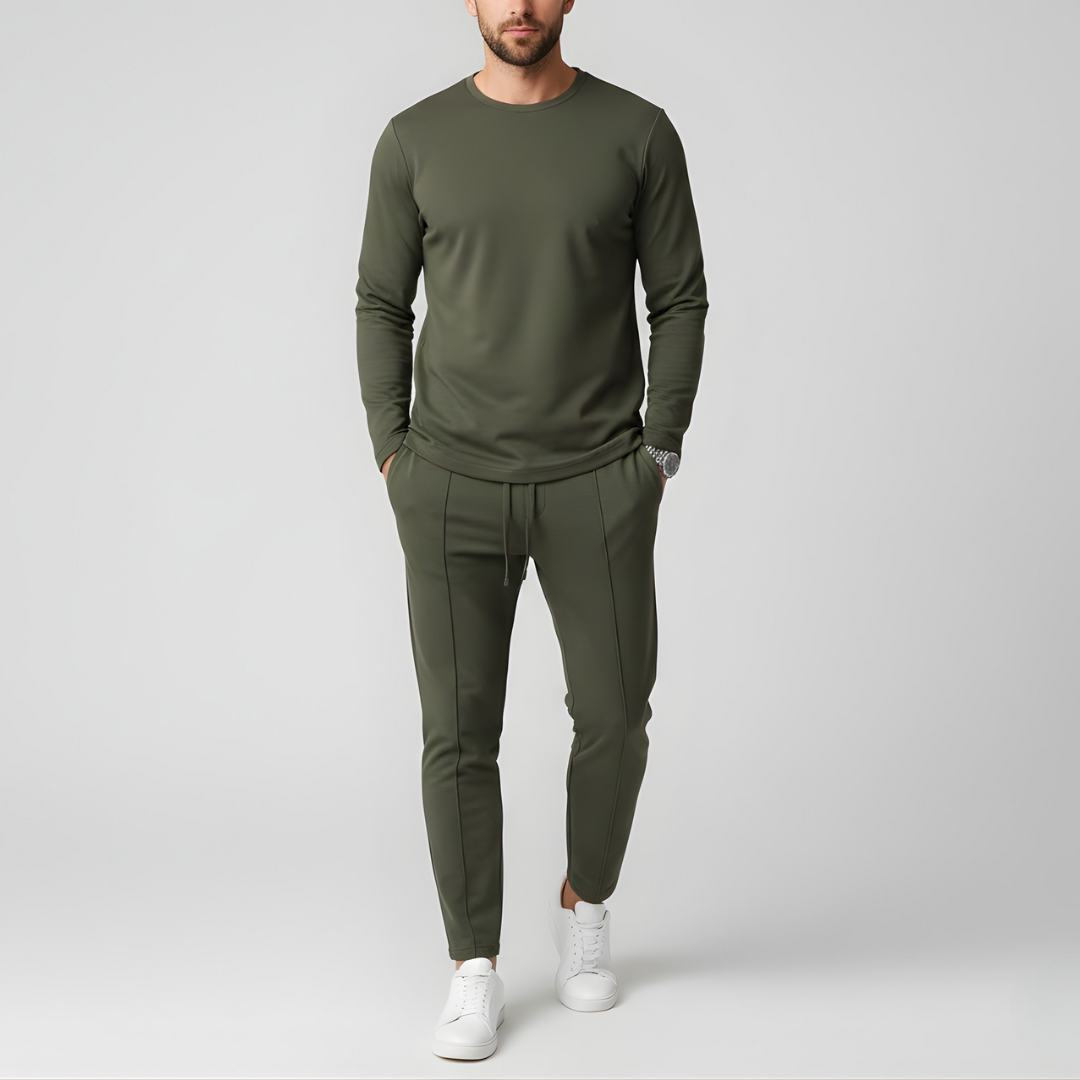 Męski Stylowy Zestaw Sweter + Spodnie