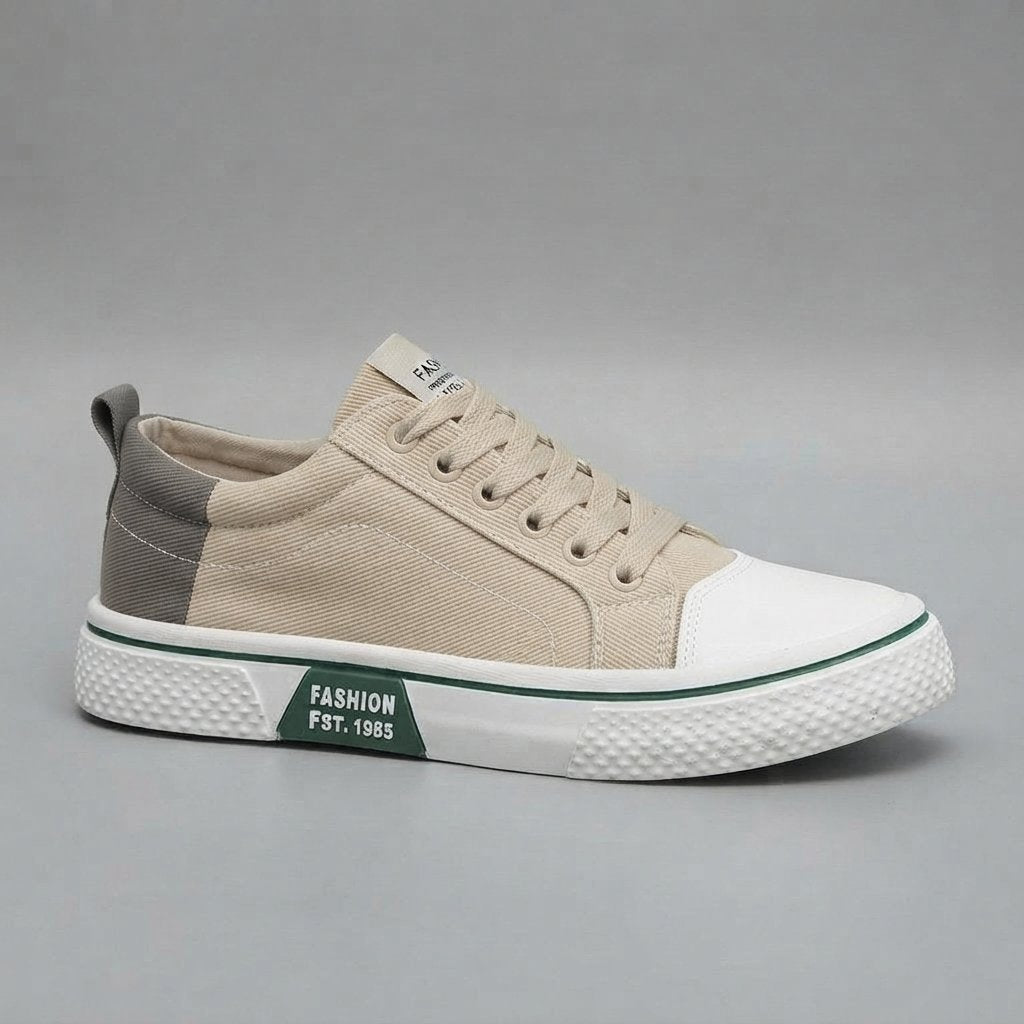 Sneakersy canvas męskie oddychające, rozmiary EU 38–46 — Beżowy