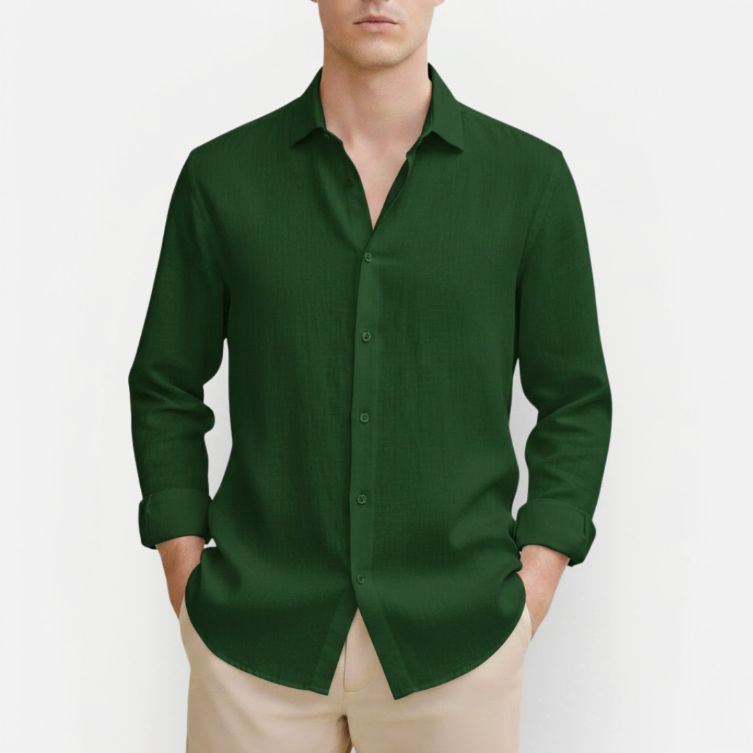 Męska klasyczna koszula lniana