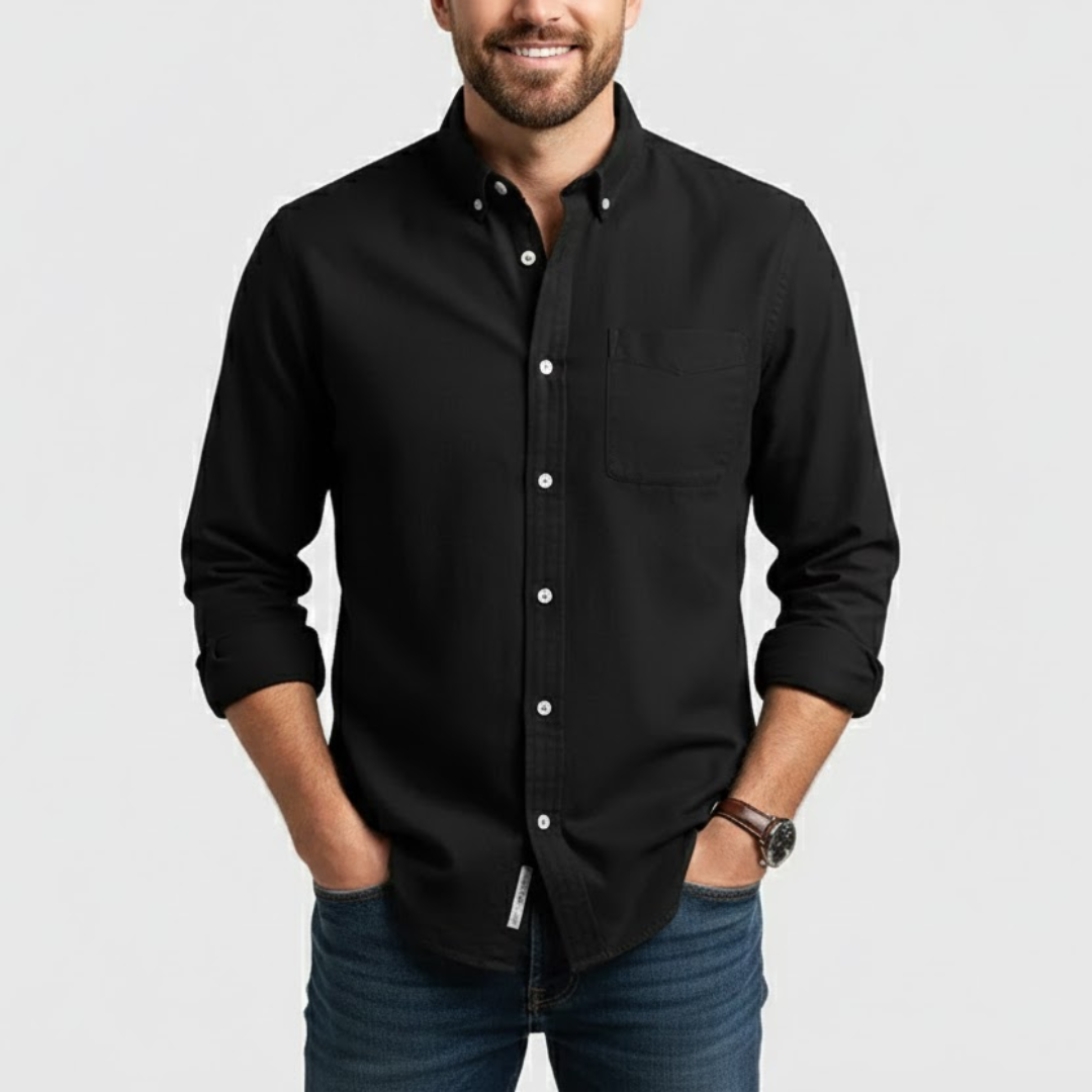 Męska Klasyczna Koszula na Guziki