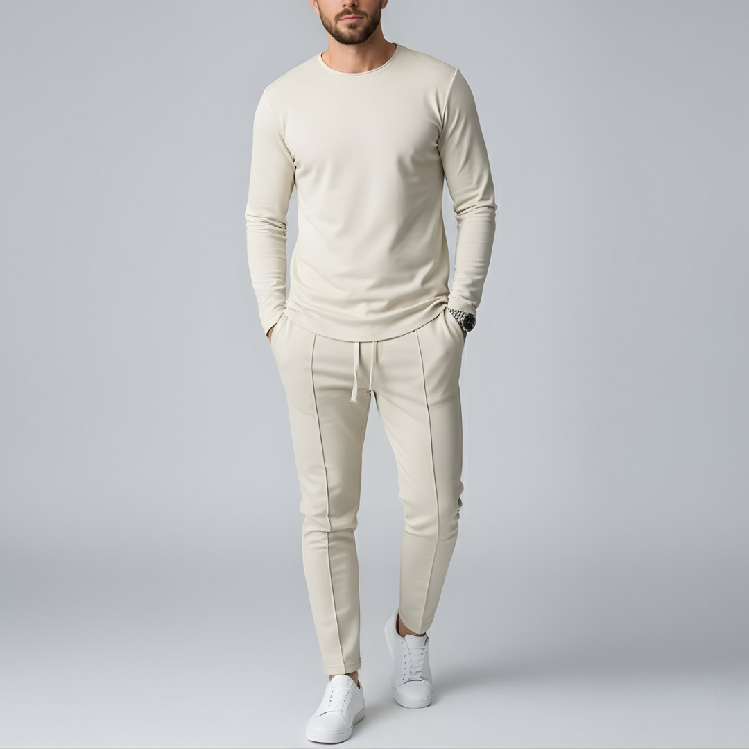 Męski Stylowy Zestaw Sweter + Spodnie