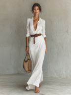 Elantra | Rochie lungă de damă lejeră, cu croială fluidă – Modă elegantă de vară