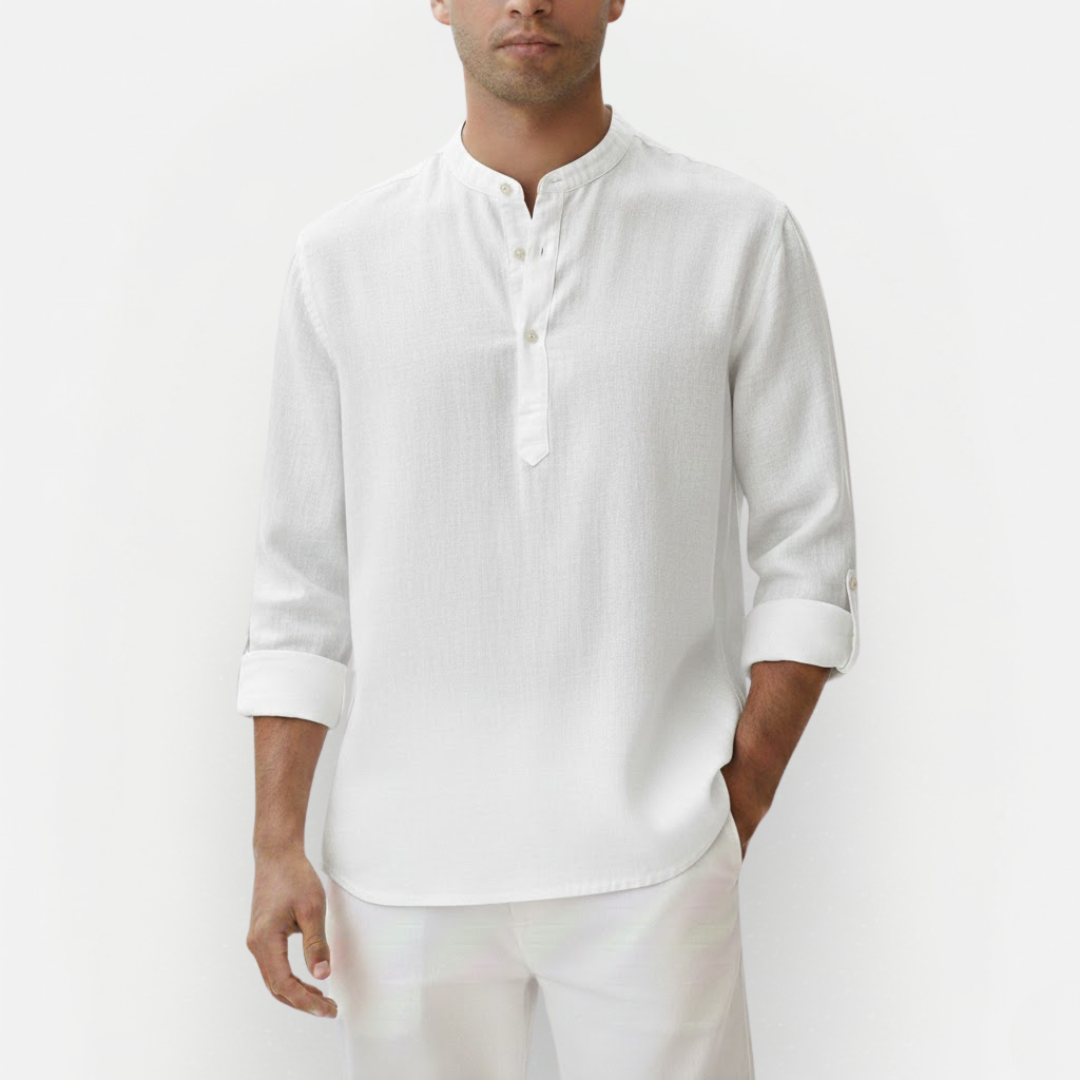 Męska przewiewna koszula lniana