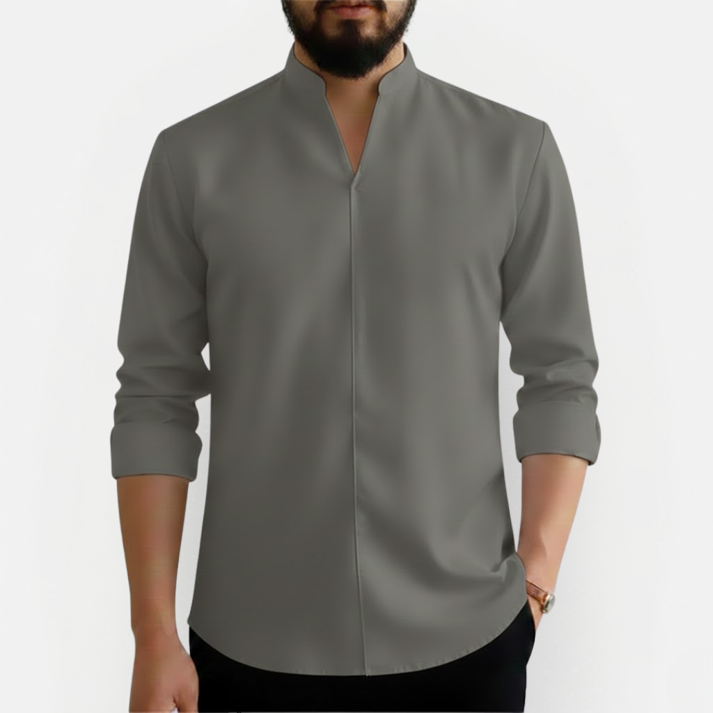 Męska stylowa koszula z dekoltem V